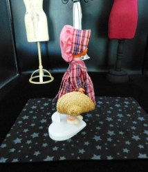 dollhouse doll pink check side